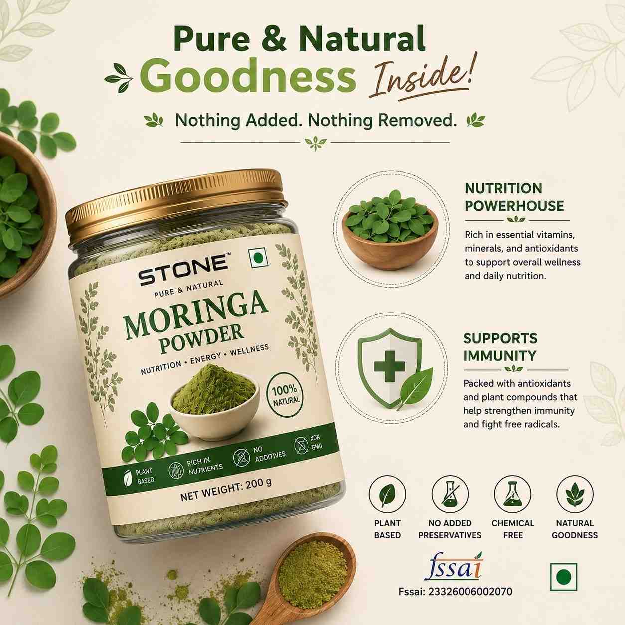 Stone Moringa Powder